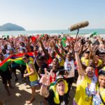 Torcida evento futebol de areia